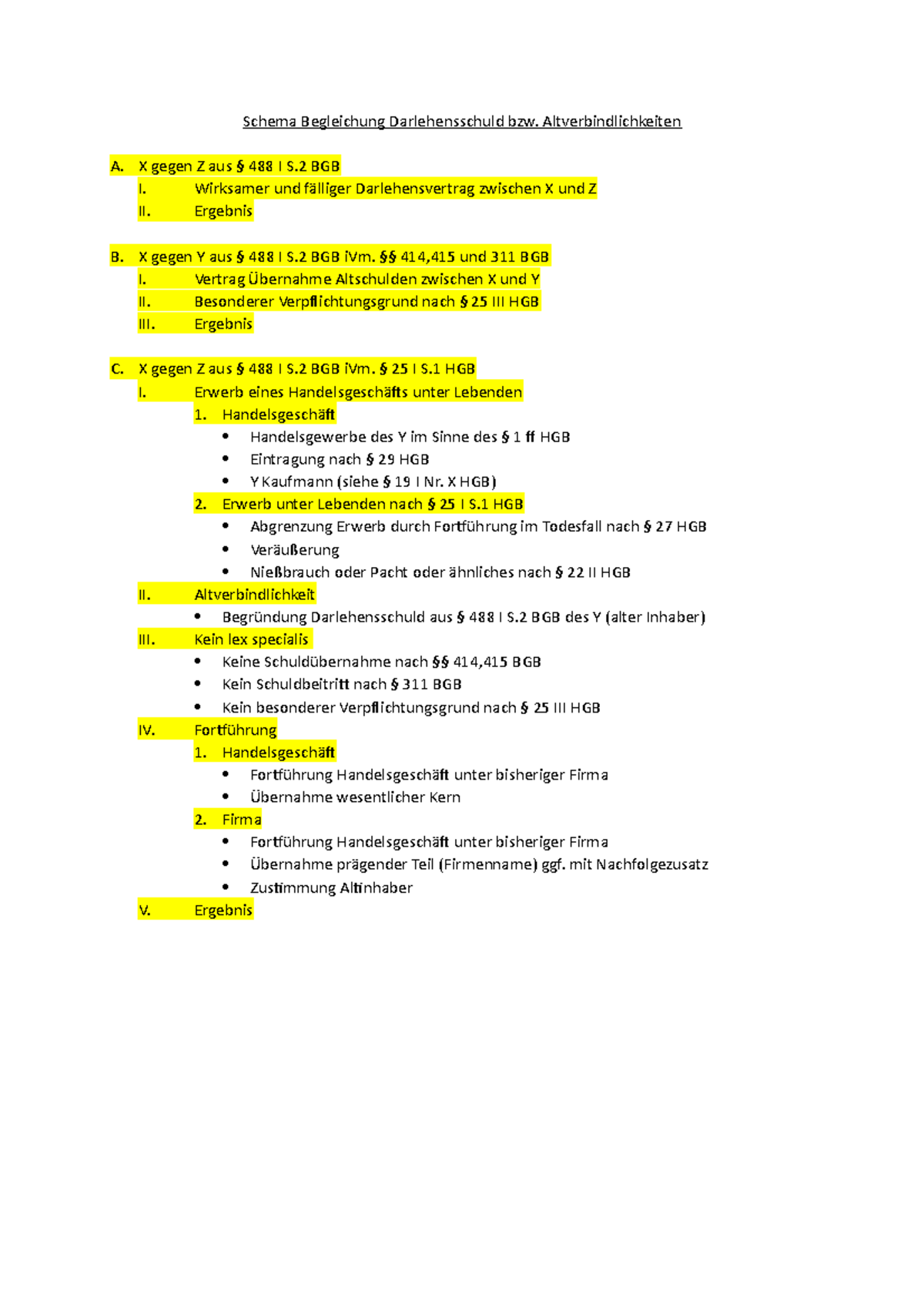 schema-begleichung-darlehensschuld-altverbindlichkeiten-a-x-gegen-z