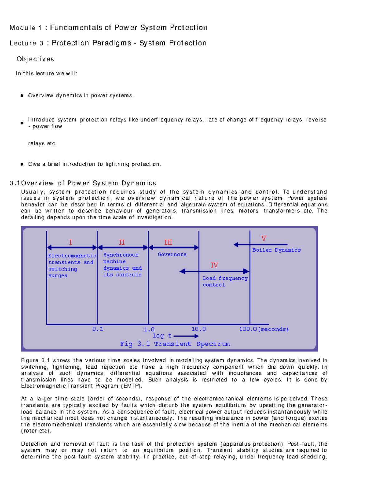 Fundamentals of Power System ProtectionLecture3 Module 1