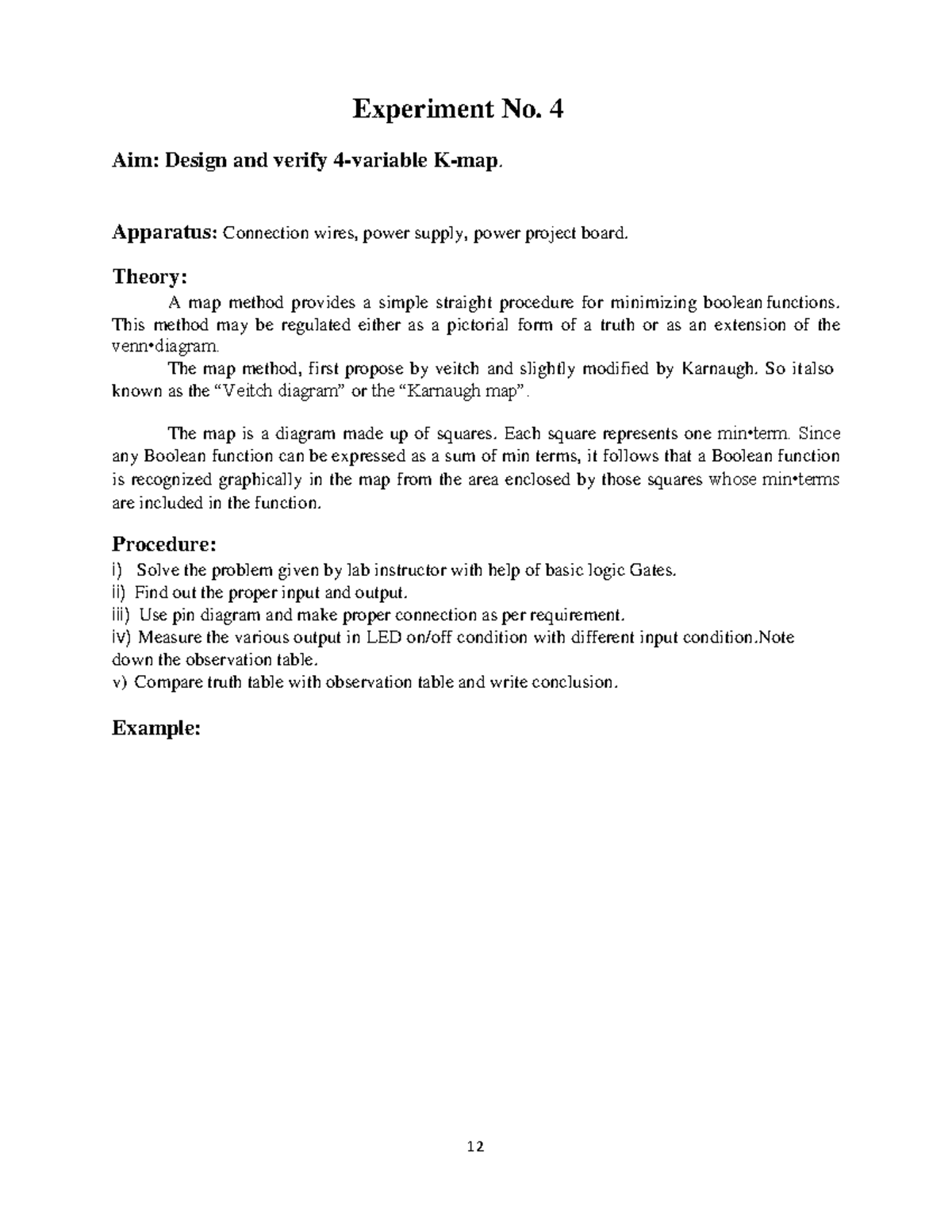 Practical 4 - PRACTICE WORK OF CIRCUITS - 12 Experiment No. 4 Aim ...