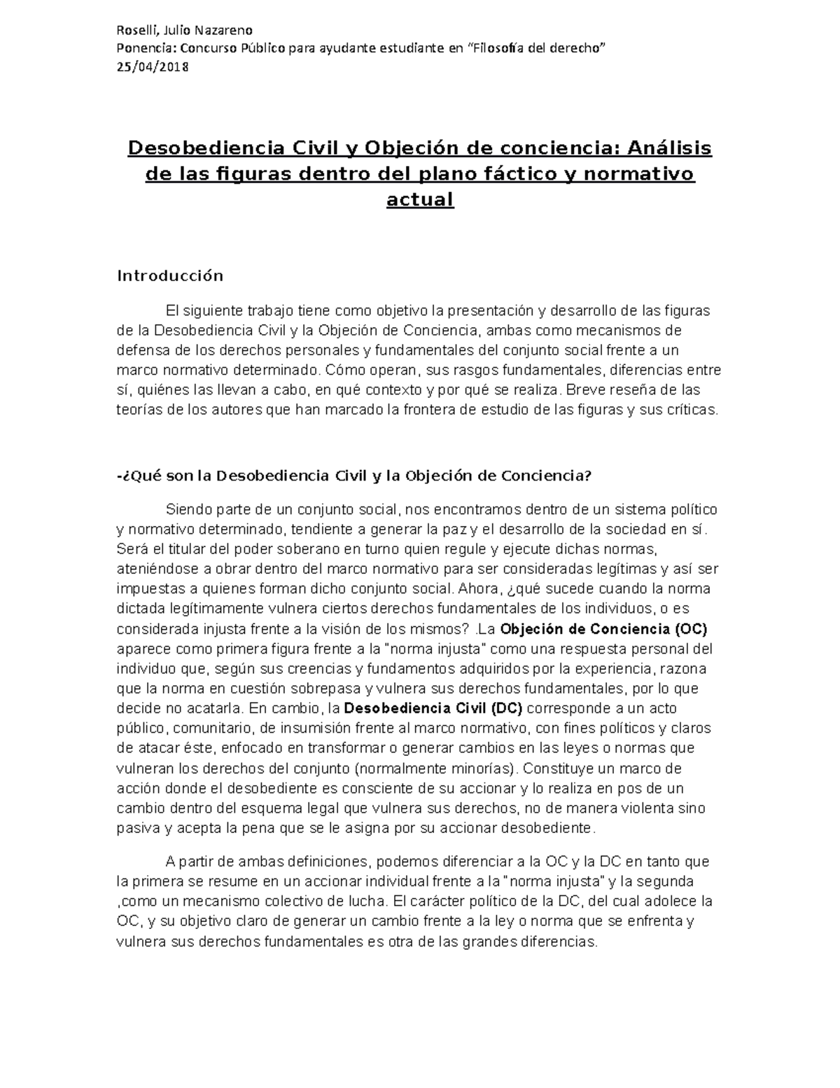 Desobediencia Civil y Objeción de conciencia - Cómo operan, sus rasgos ...