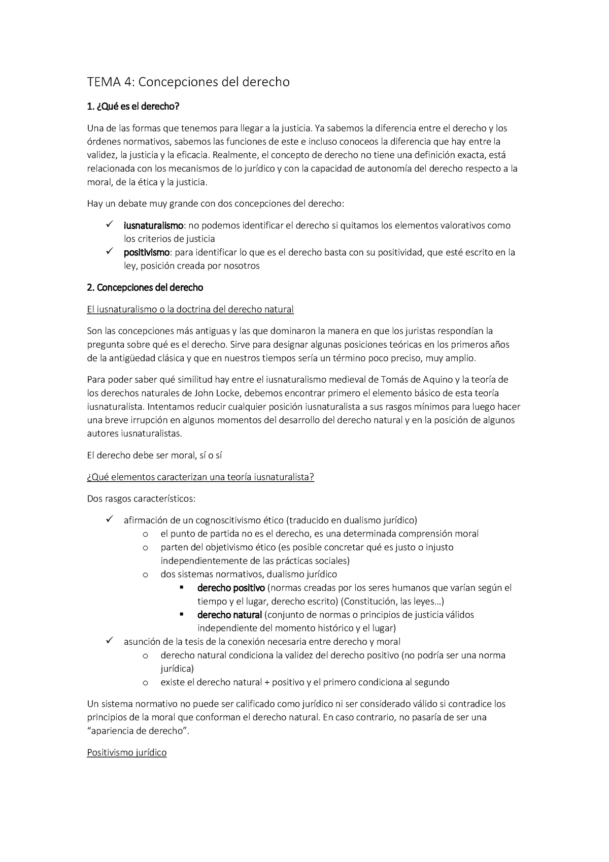 TEMA 4 Teoría DEL Derecho - TEMA 4: Concepciones Del Derecho ¿Qué Es El ...