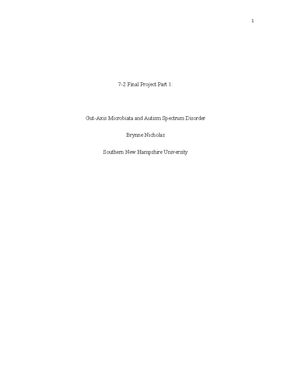 PSY 300 Final Project Paper Template - 7-2 Final Project Part 1: Gut ...