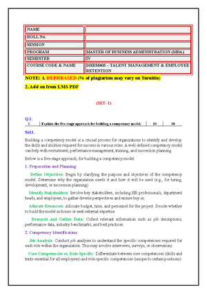 Human Resource Audit Structure pdf mu0013 - MBA HR AUDIT SIKKIM MANIPAL ...