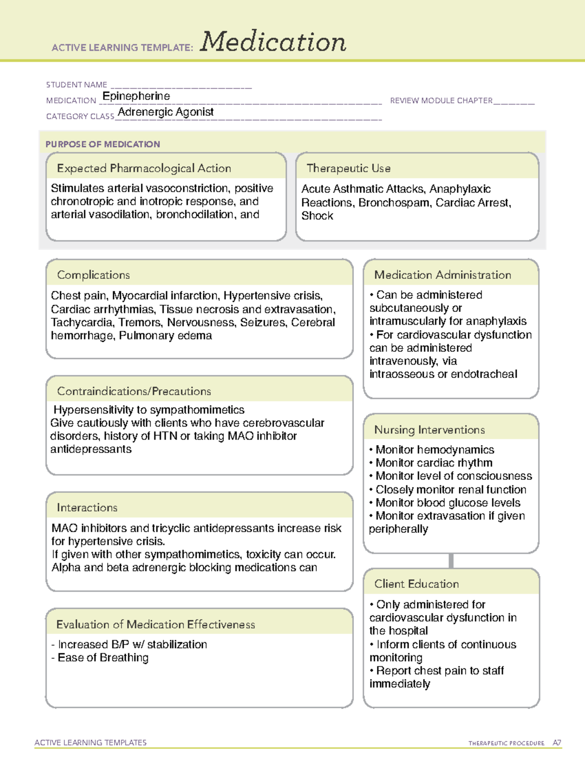 Epi Template - ACTIVE LEARNING TEMPLATES THERAPEUTIC PROCEDURE A ...