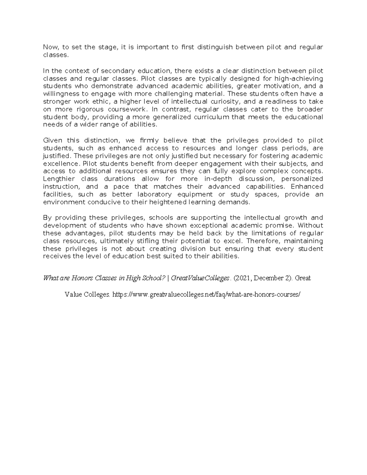 Now - ESSAY - Now, to set the stage, it is important to first ...