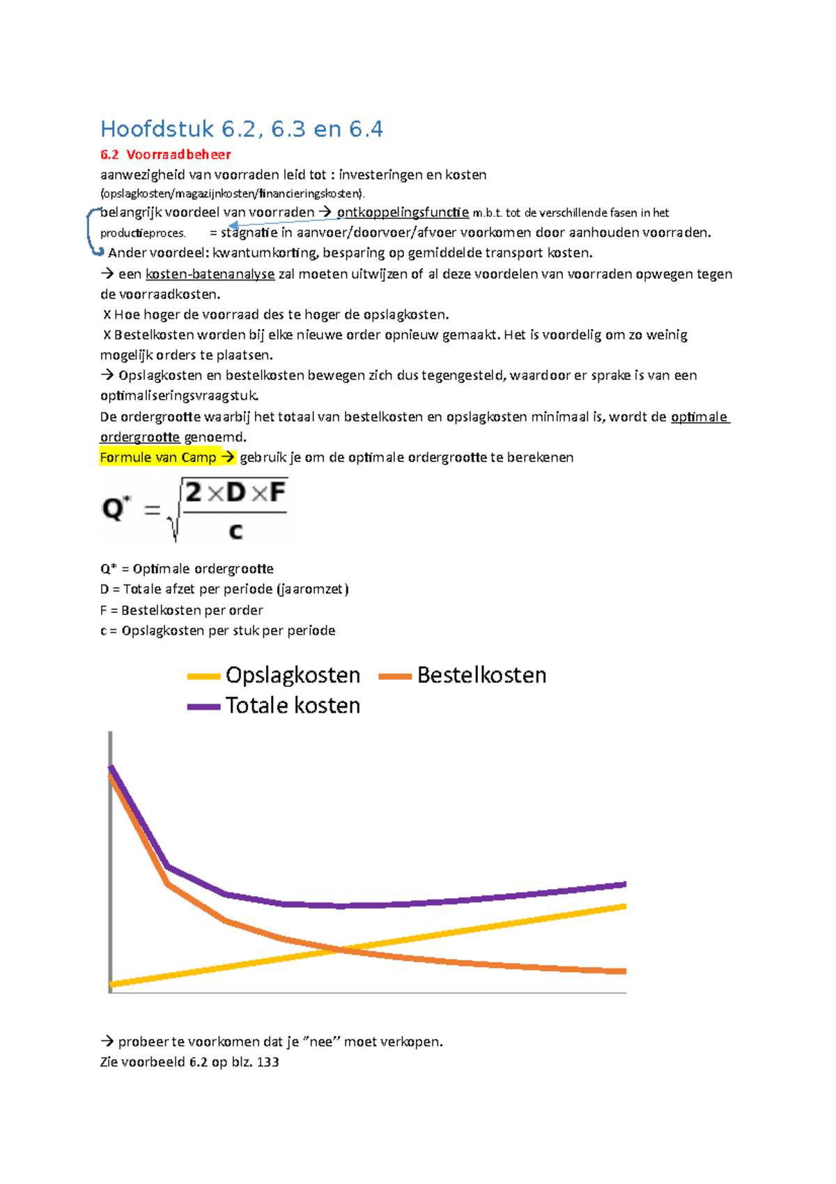 Hoofdstuk 6 - Samenvatting Basisboek Bedrijfseconomie - Hoofdstuk 6, 6 ...