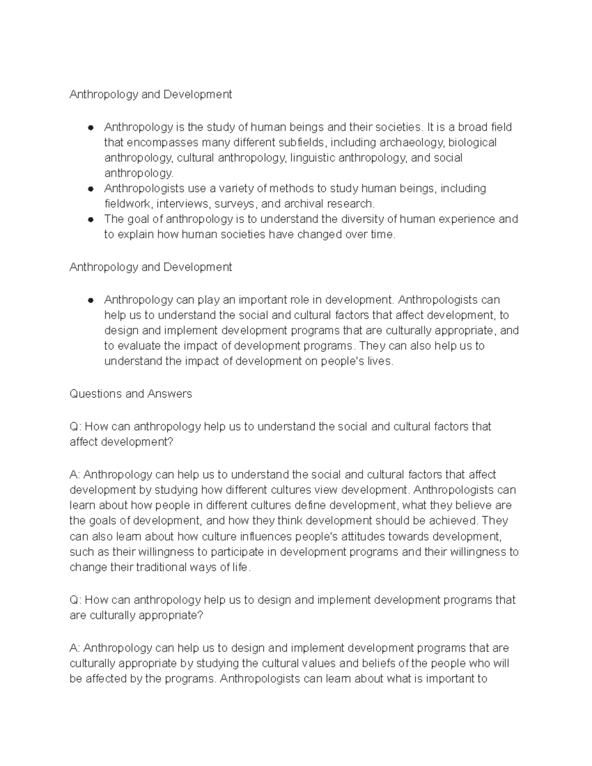 Lecture note for ANTH 480, Lecture 14 - Anthropology and Development ...