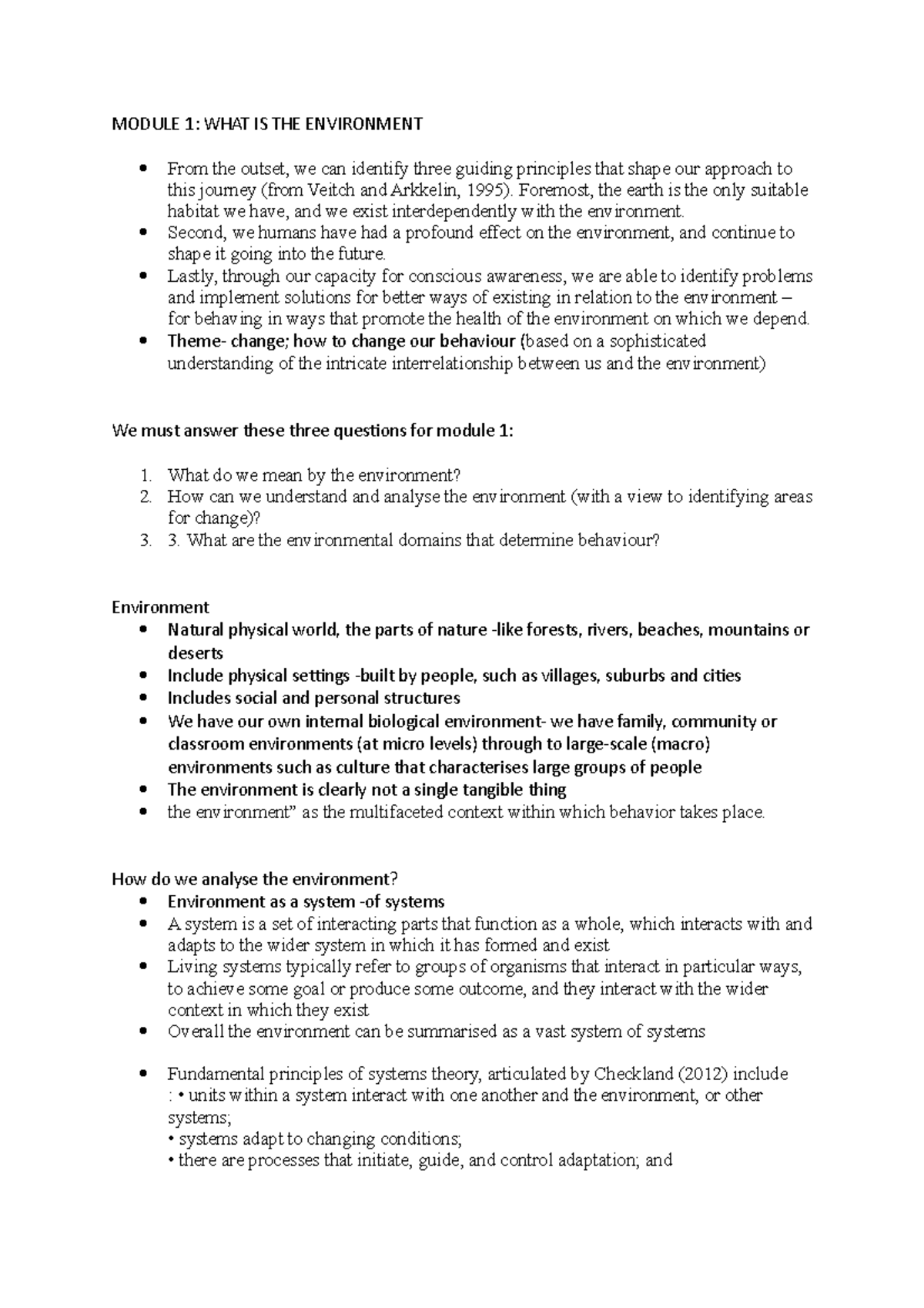 WEEK Tutorials - Lecture notes 1-10 - 2786 - UWS - StuDocu