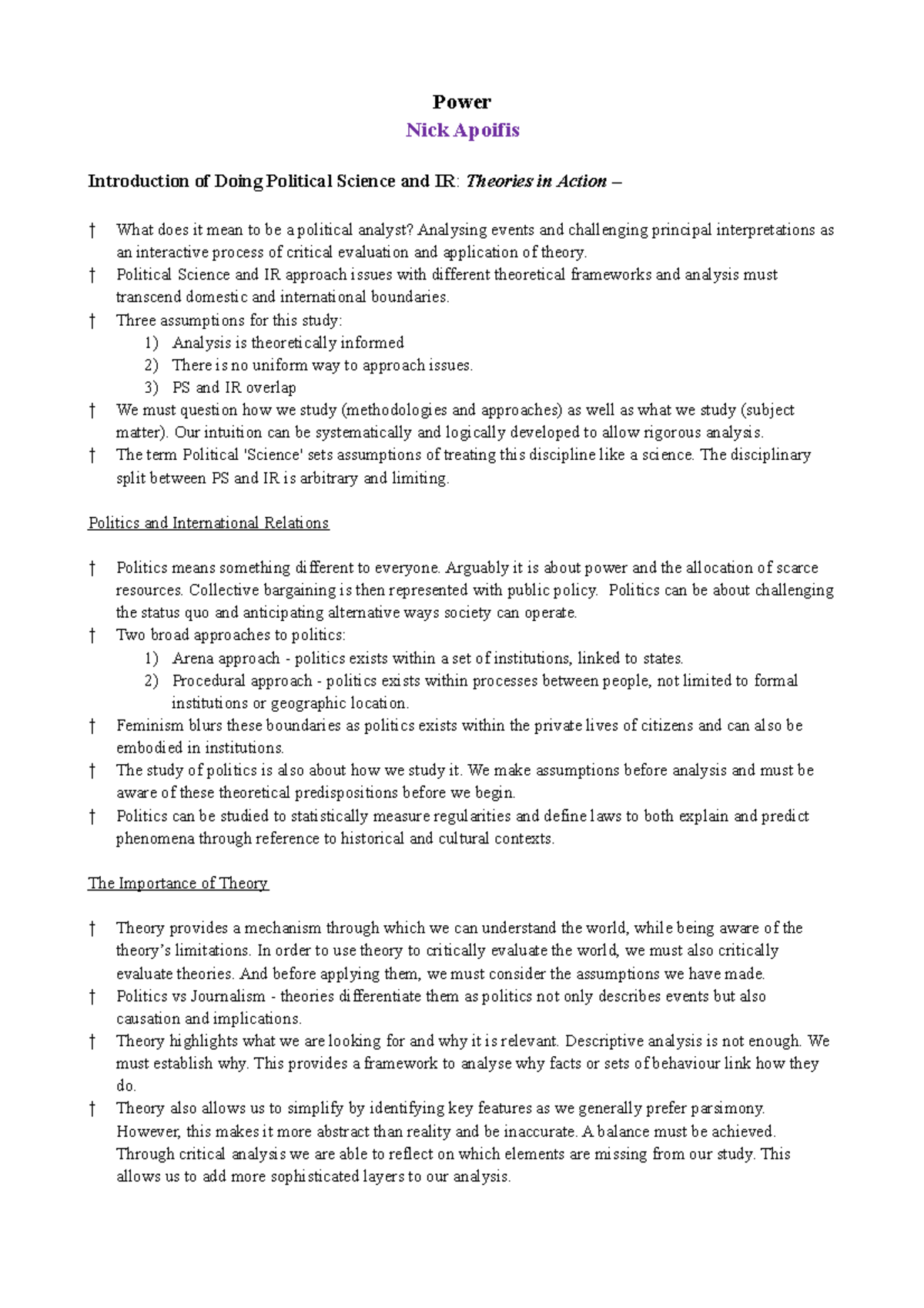 1) Power - Nick Apoifis Introduction of Doing Political Science and IR ...