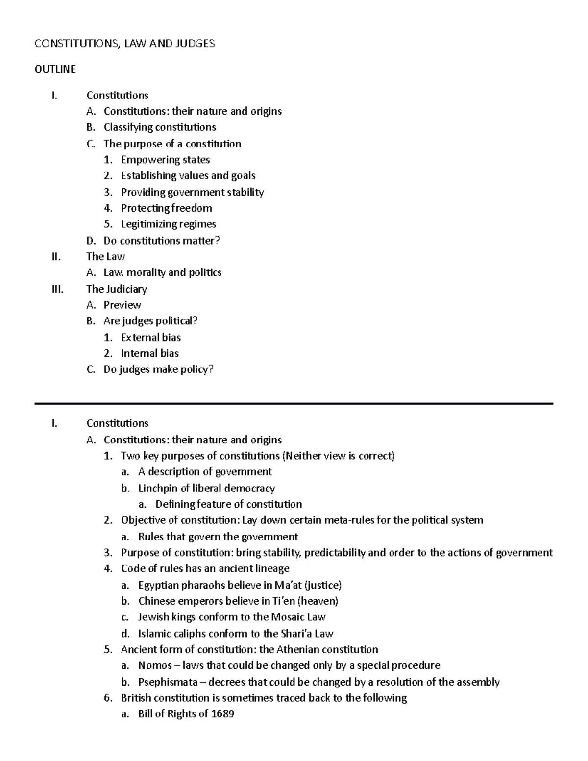 Pol Sci 11 09 Reviewer on Constitutions, Laws, and Judges ...