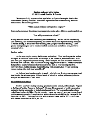 AS 332 Linkage and Recombination Notes - Linkage, Recombination, and ...