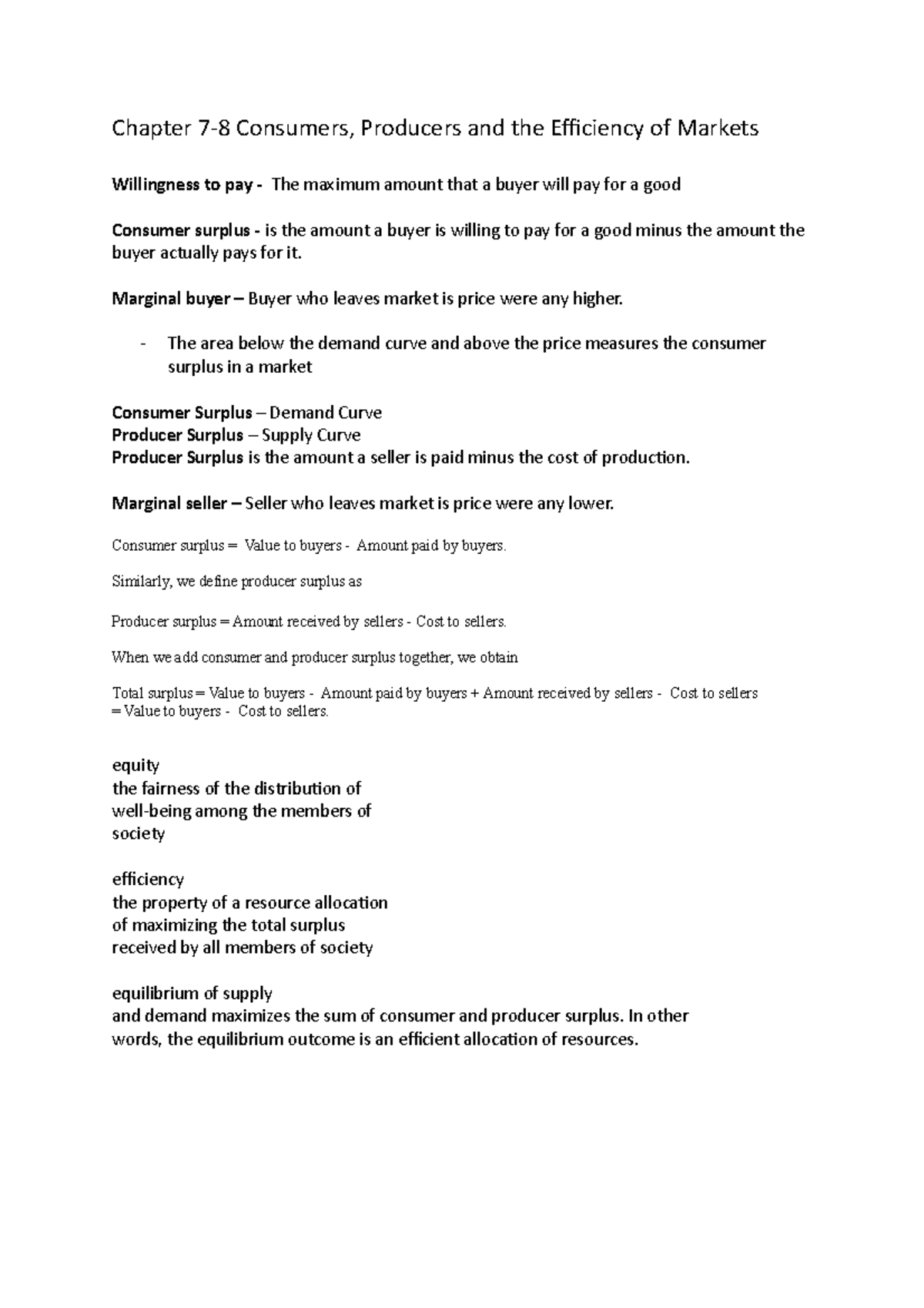 Chapter 7 - Lecture notes 7-8 - Economics for Business - Chapter ...