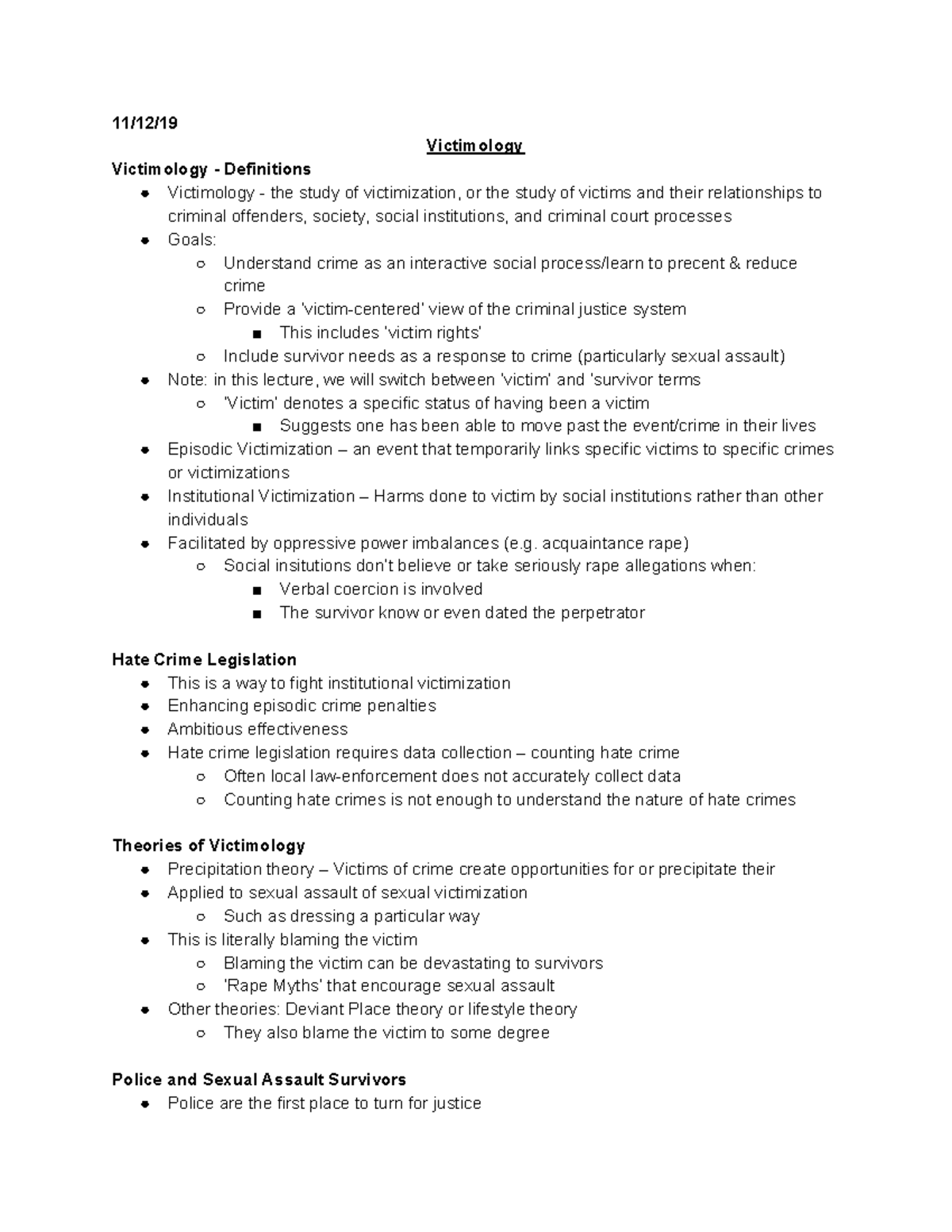 Lecture 21 Js130 Sex And Justice 11 12 Victimology Victimology