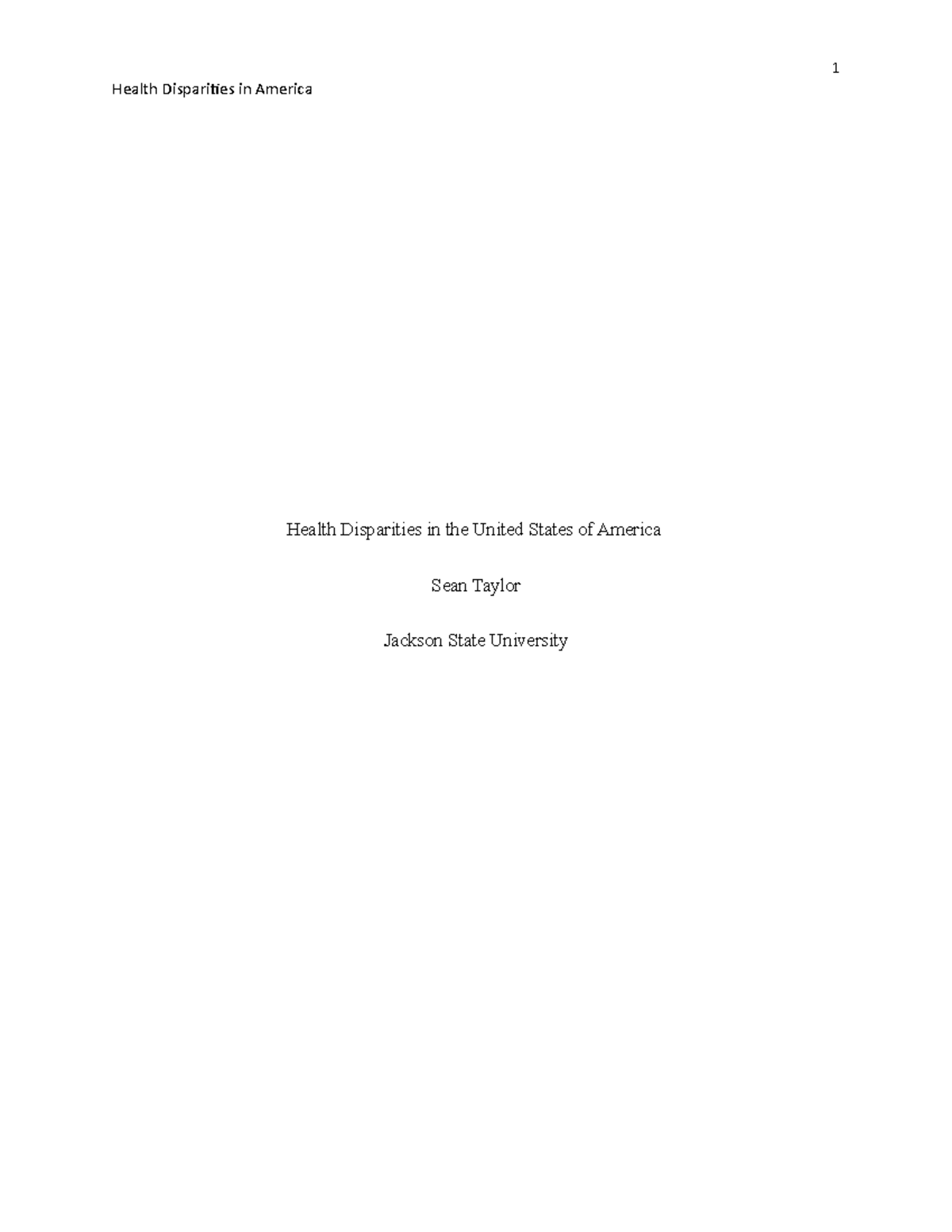 Health Disparities in the United States of America - Health disparities ...