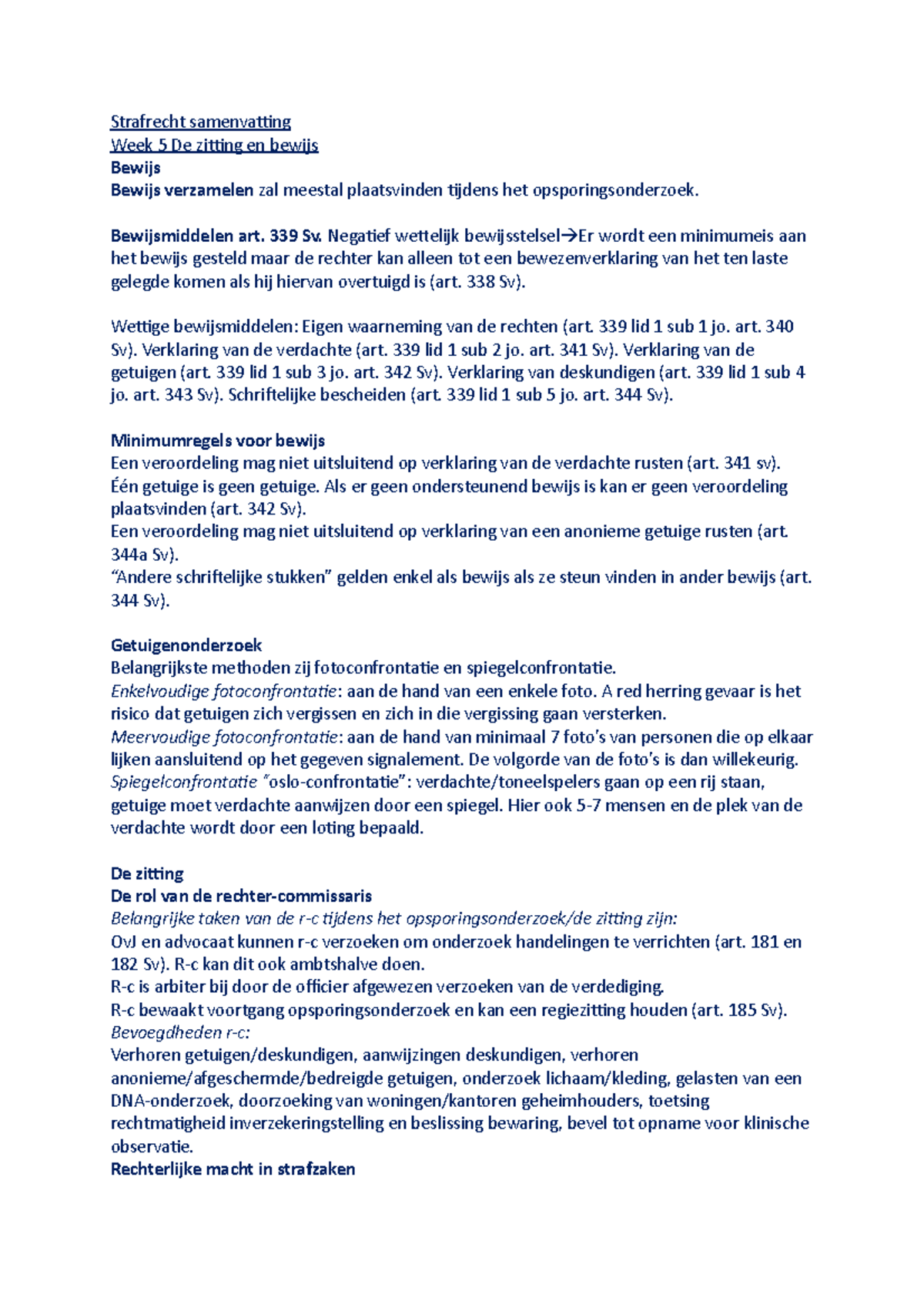 Strafrecht Samenvatting - Straf(proces)recht - Radboud Universiteit ...