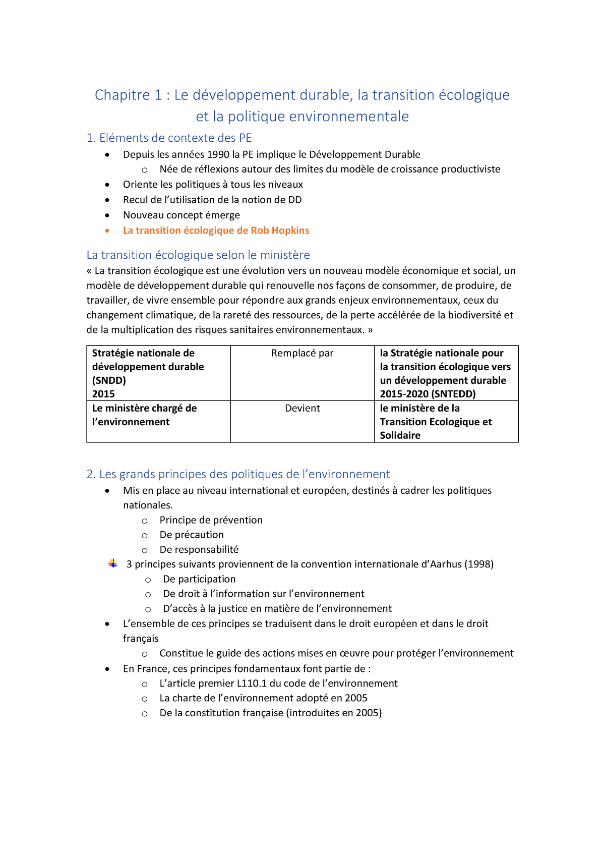 dissertation sur la transition ecologique