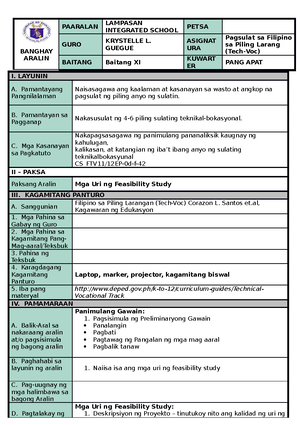 3rd Teaching (3I's method) - Objectives: At the end of lesson, the ...