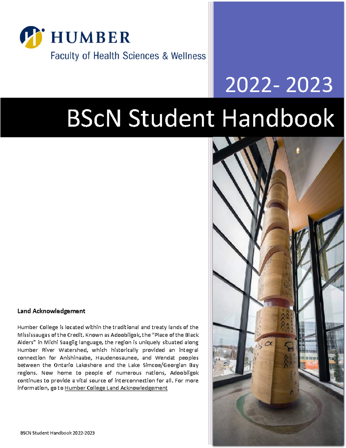 BSc N Student Handbook 2022-2023 September 5 Final - 202 2- 2023 BScN ...