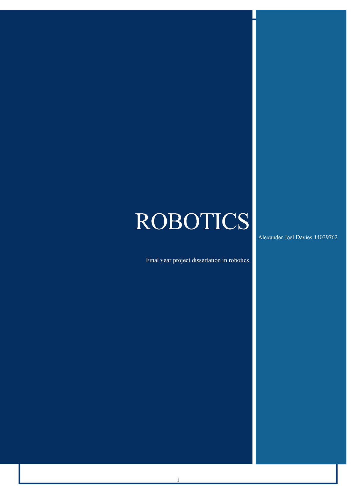 robotics dissertation ideas