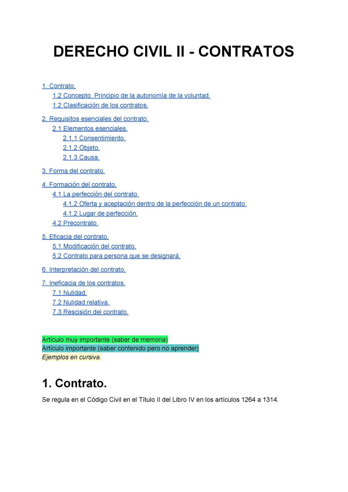 Apuntes Civil 2 Contratos Derecho Civil Ii Contratos 1 Contrato 1 Concepto Principio De 2639