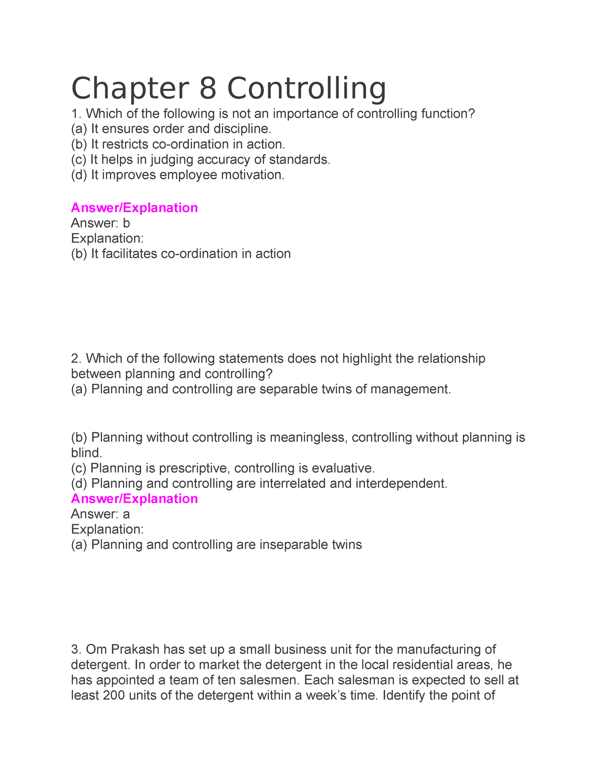 CHAP-8 Controlling - Chapter 8 Controlling Which Of The Following Is ...