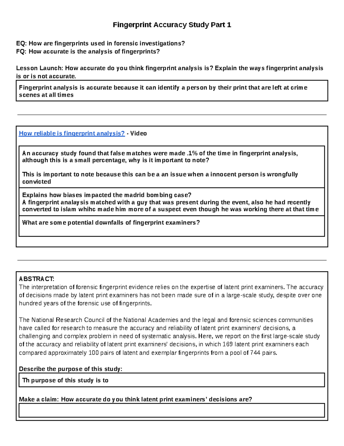 Fingerprint Accuracy Study Part 1 - 3603154 - Google Docs - Fingerprint ...
