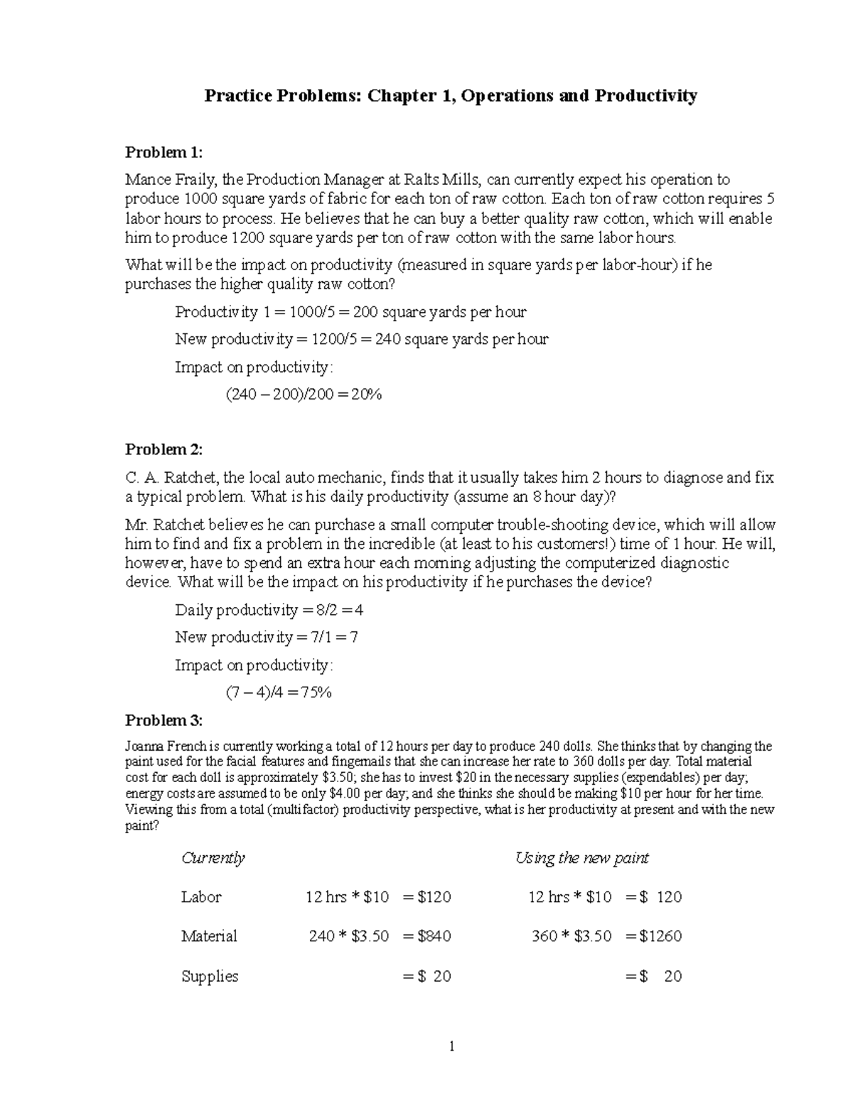 production-and-operations-management-practice-problem-chapter-1