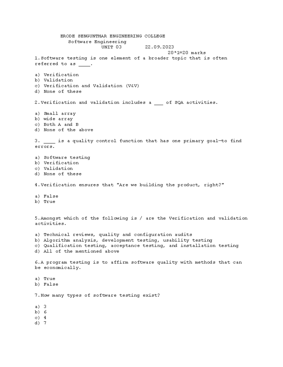 Ari ss unit 3 - .... - ERODE SENGUNTHAR ENGINEERING COLLEGE Software ...