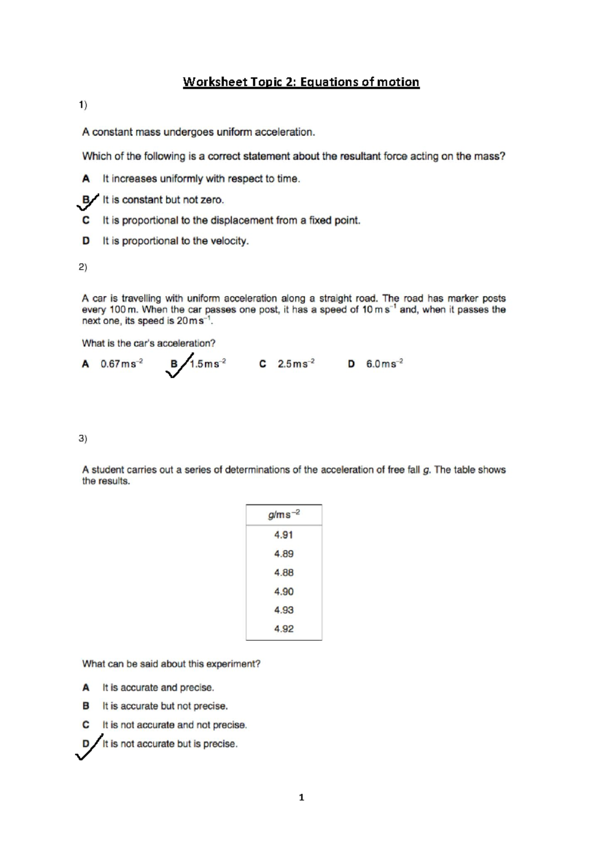 Worksheet 2 Ibdp Physics Hl Worksheet Topic 2 Equations Of Motion Worksheet Topic 2 Worksheet 2 Ibdp Physics Hl Worksheet Topic 2 Equations Of Motion Worksheet Topic 2
