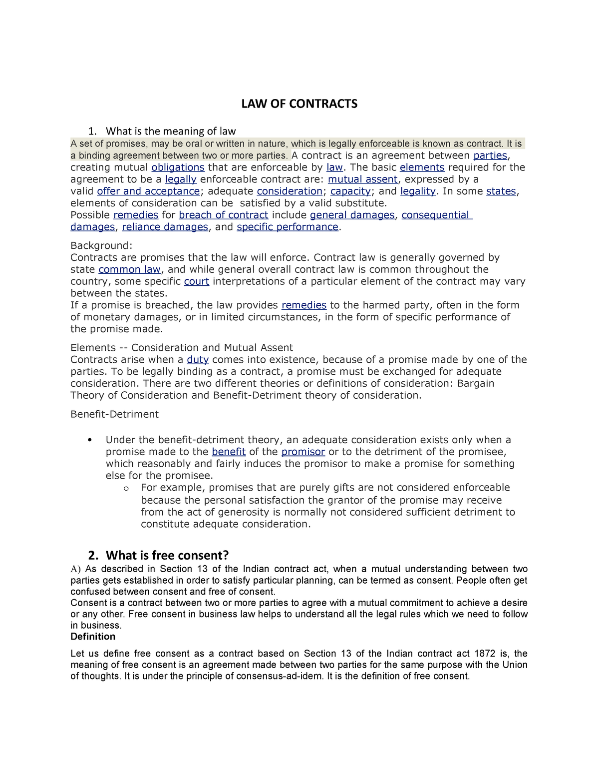 law of assignment contracts