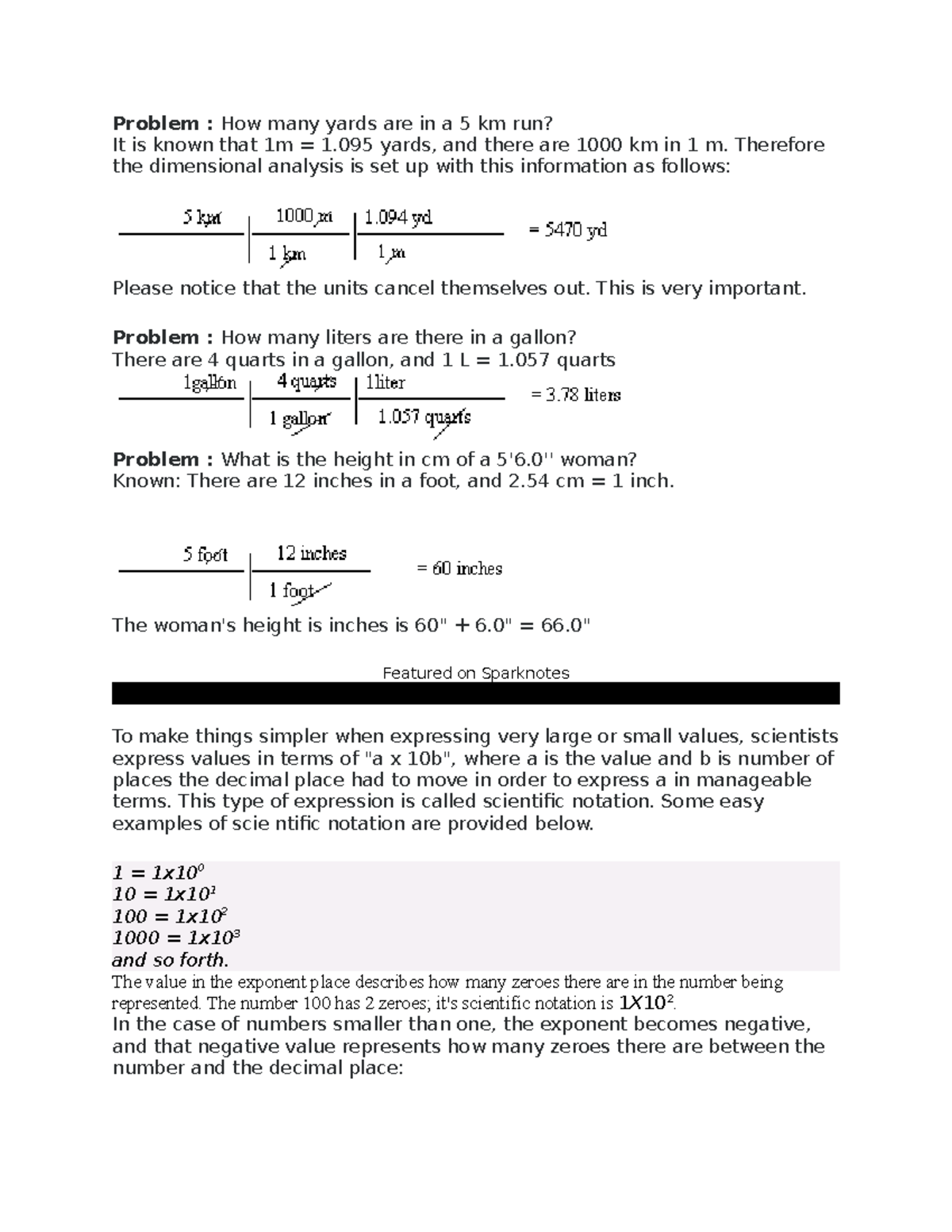 Physics 3 - notes - Problem : How many yards are in a 5 km run? It is ...