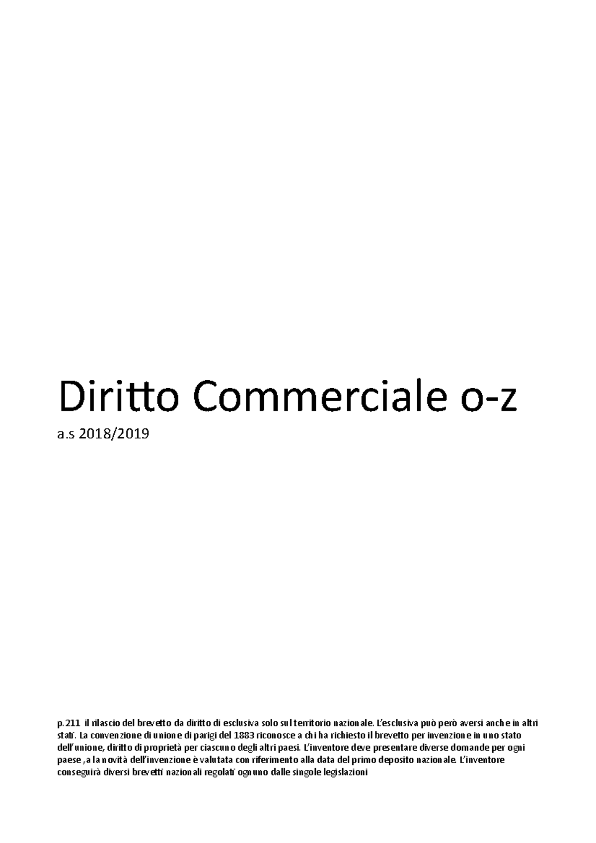 Diritto Commerciale - Riassunto Completo Libro - Diritto Commerciale O ...