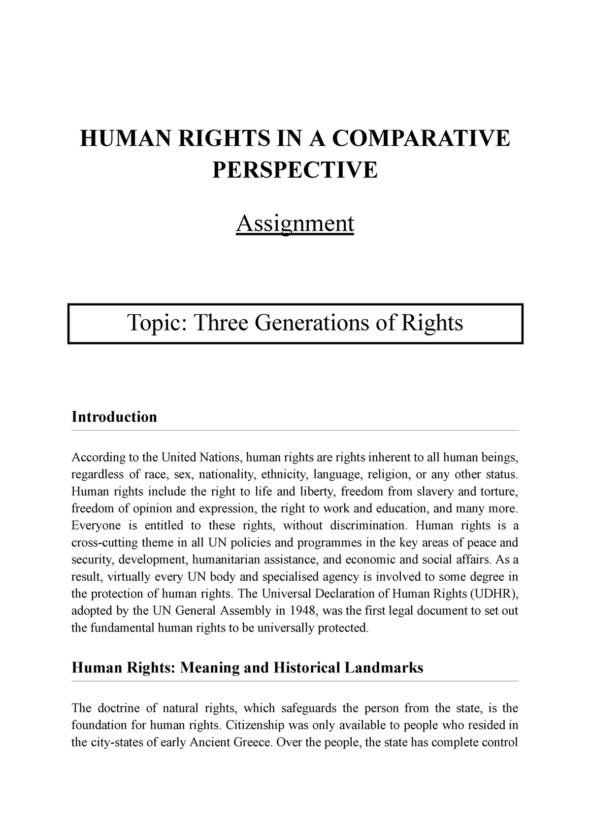 case study about human rights