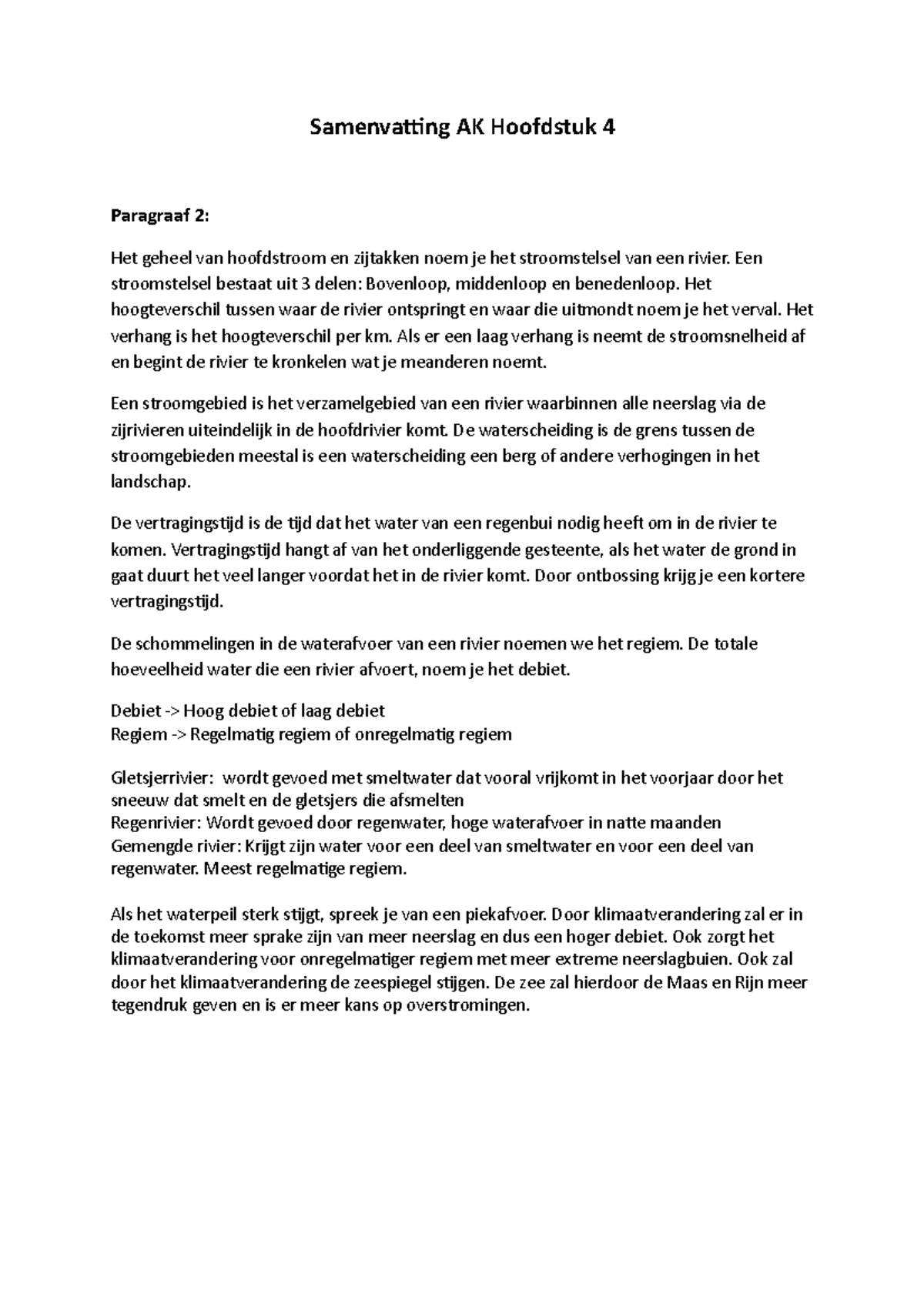 Aardrijkskunde Samenvatting Hoofdstuk 4 - Samenvatting AK Hoofdstuk 4 ...