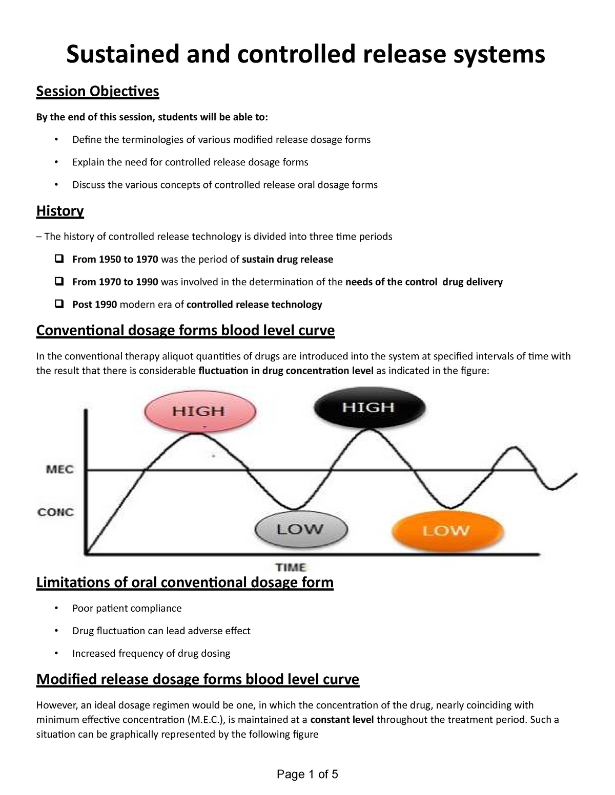 Chapter 13 Sustained and controlled release systems Page 1 of 5