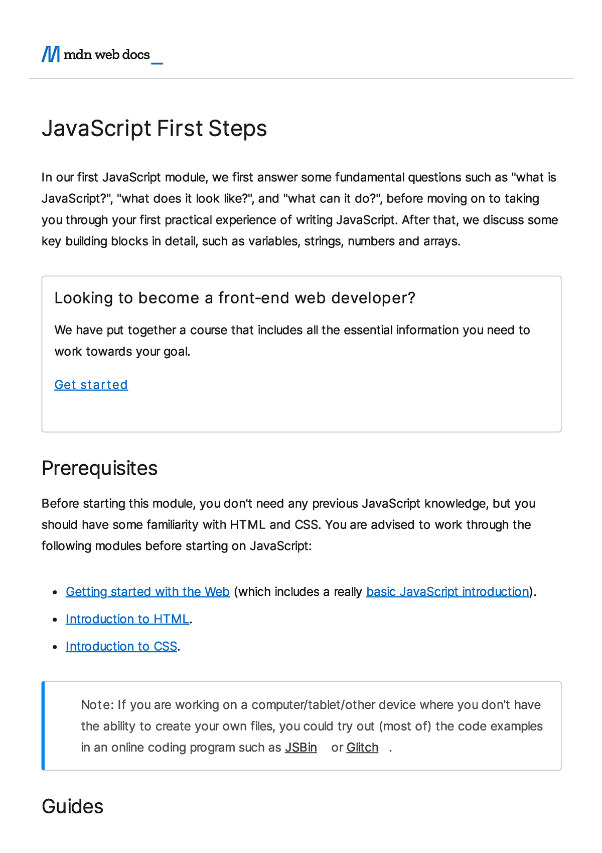 Java Script First Steps Learn Web Development MDN - JavaScr I Pt Fi R S ...