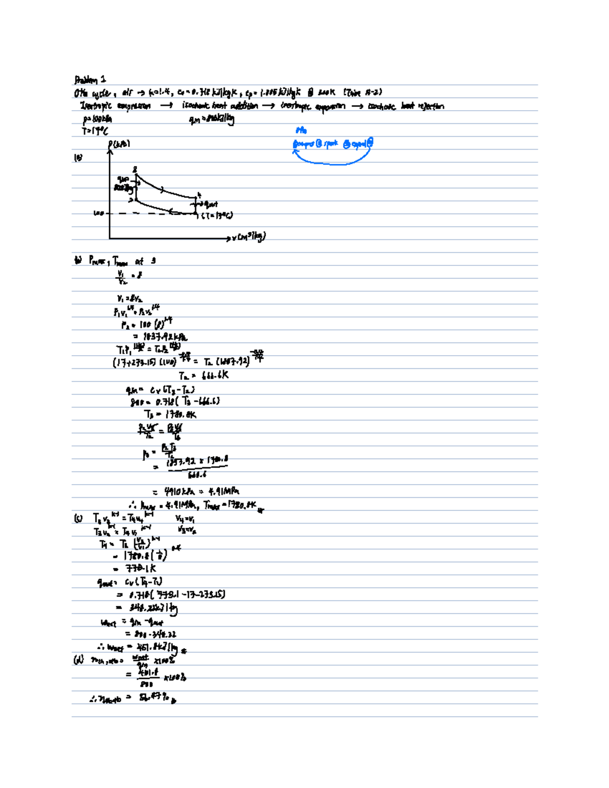 Problem Sheet 6 Working - Thermo-fluids & Power Systems - Studocu
