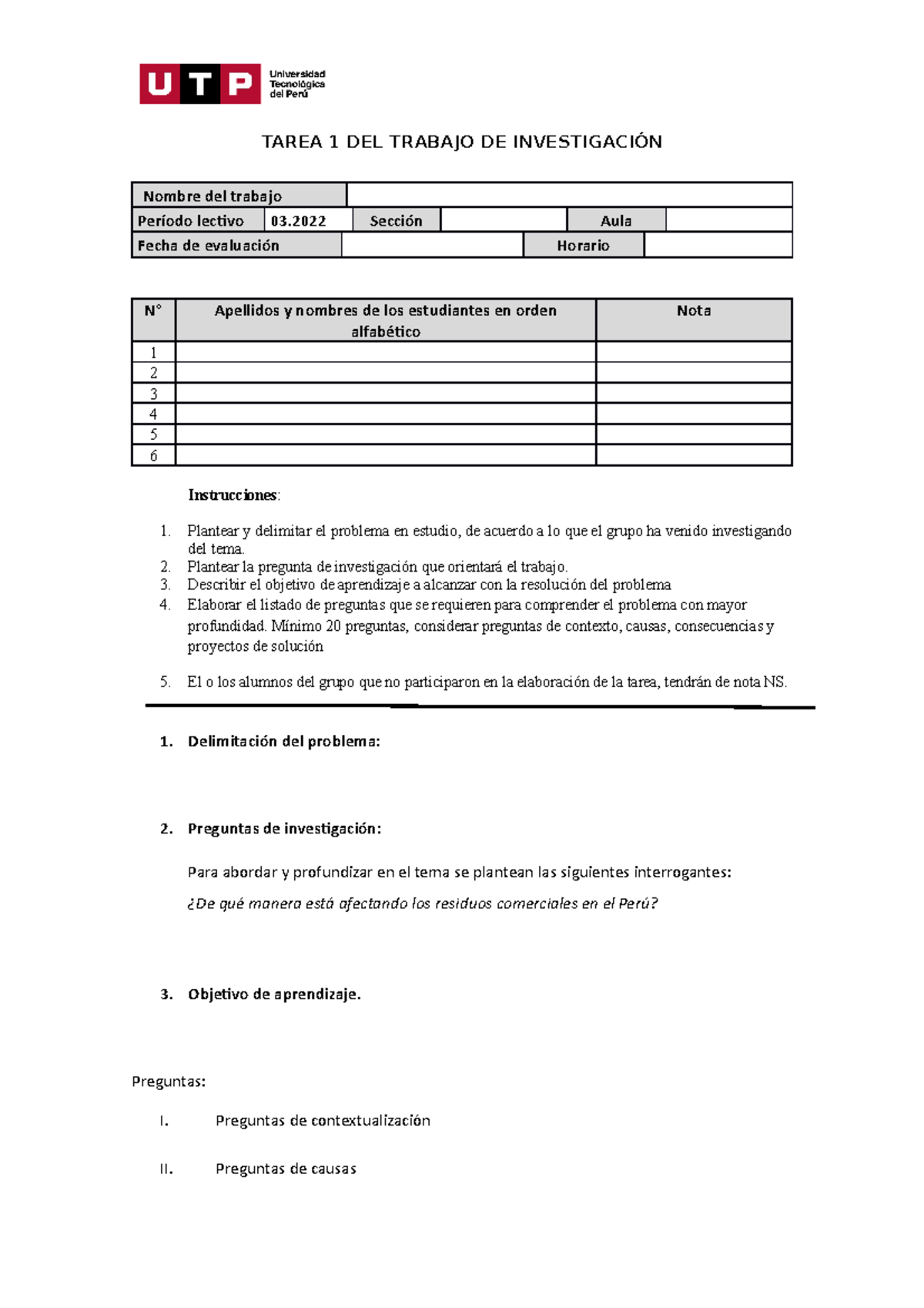 Semana 5 - Tarea 1 - Plantilla - Delimitación del tema de investigación ...