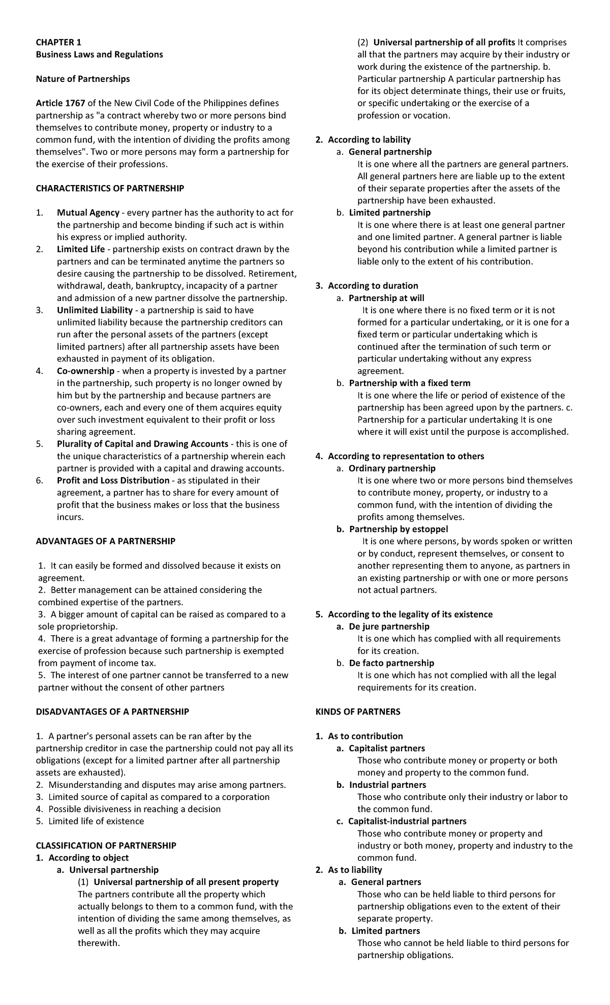 Chapter 1 Blawre CHAPTER 1 Business Laws and Regulations