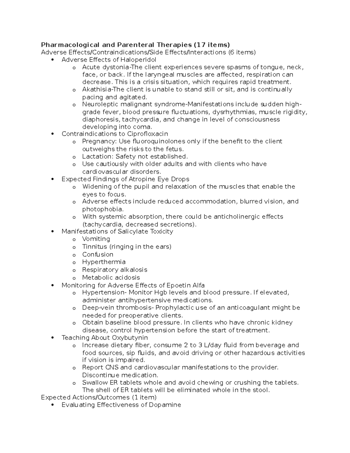 Ati cc - ATI - Pharmacological and Parenteral Therapies (17 items ...