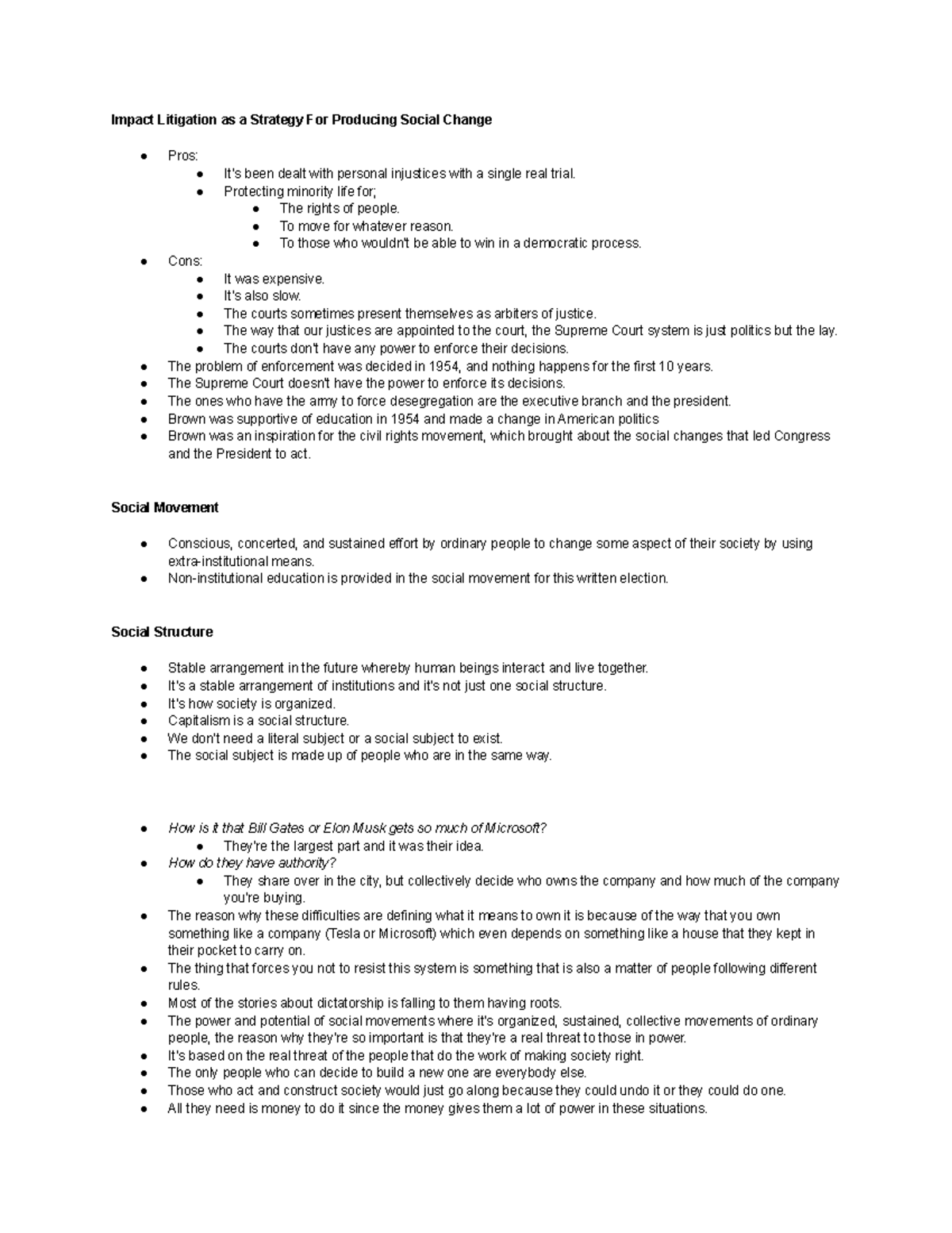 Feb 15th Notes How Social Structure Works Impact Litigation as a ...