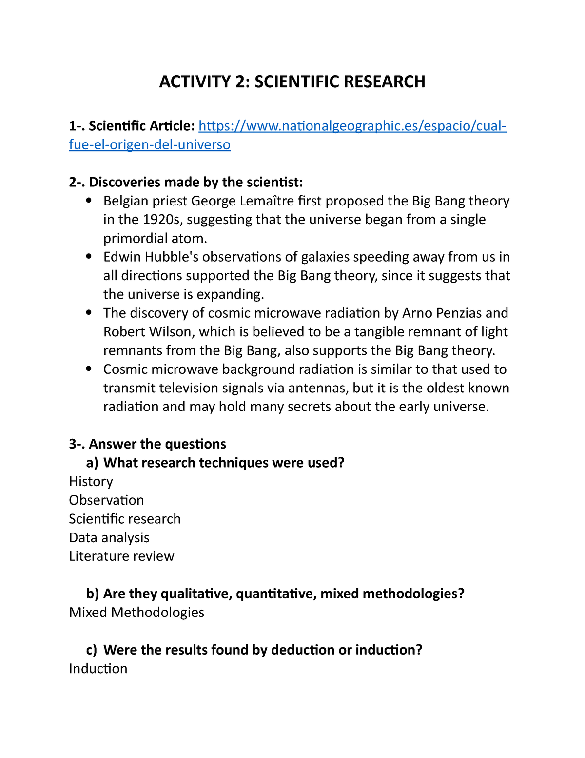 scientific research task 2