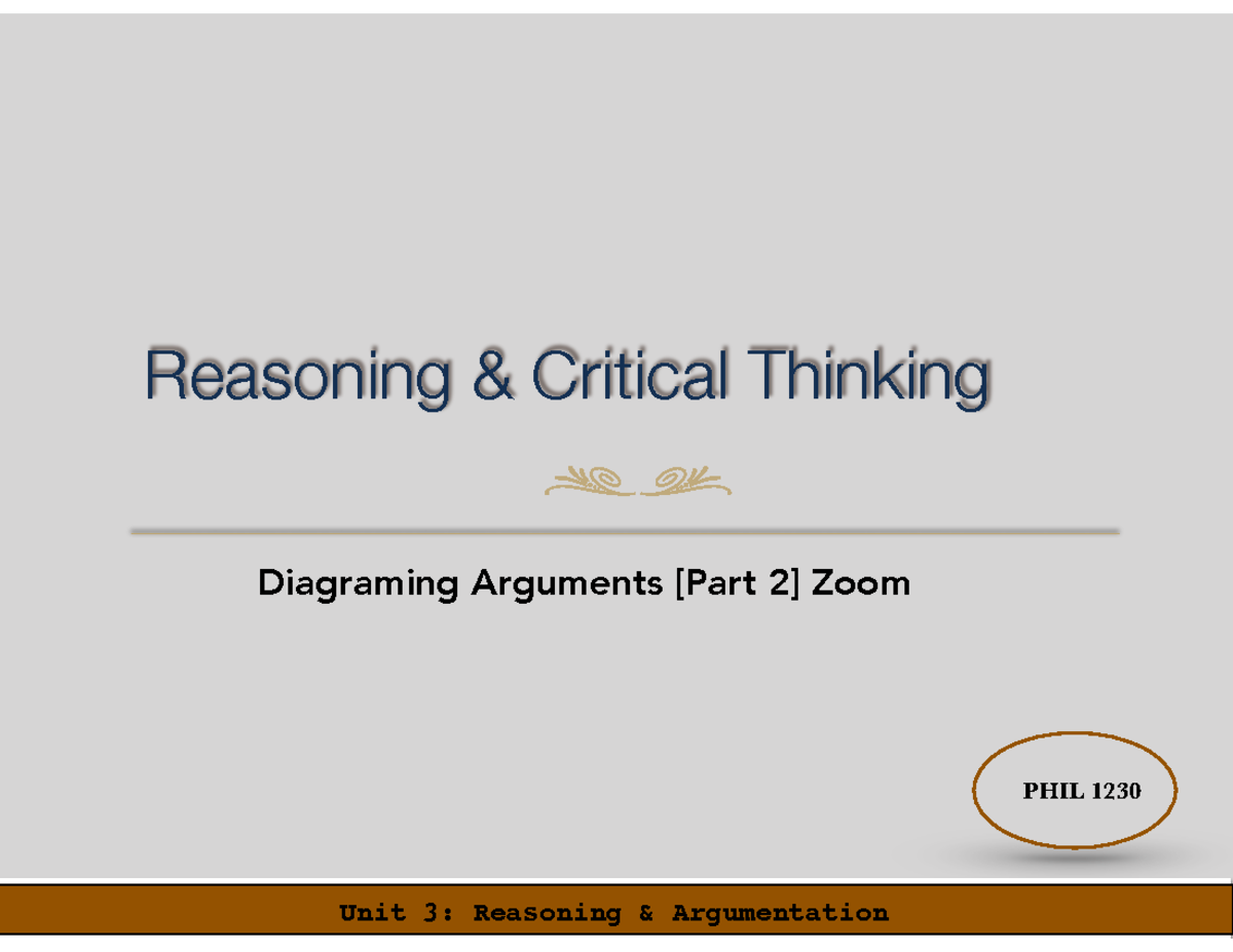 philosop 1230a reasoning & critical thinking