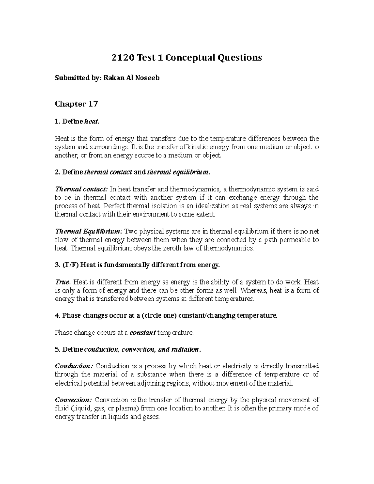 Test 1 conceptual questions - 2120 Test 1 Conceptual Questions ...