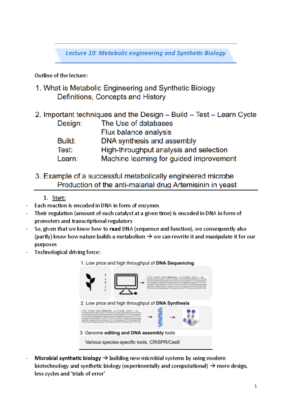 Lecture-10-AM - AM lecture 10 notes - Lecture 10: Metabolic engineering ...