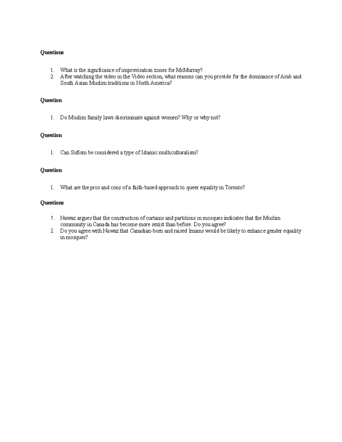 Soc 885 questions - Detail - Questions 1. What is the significance of ...