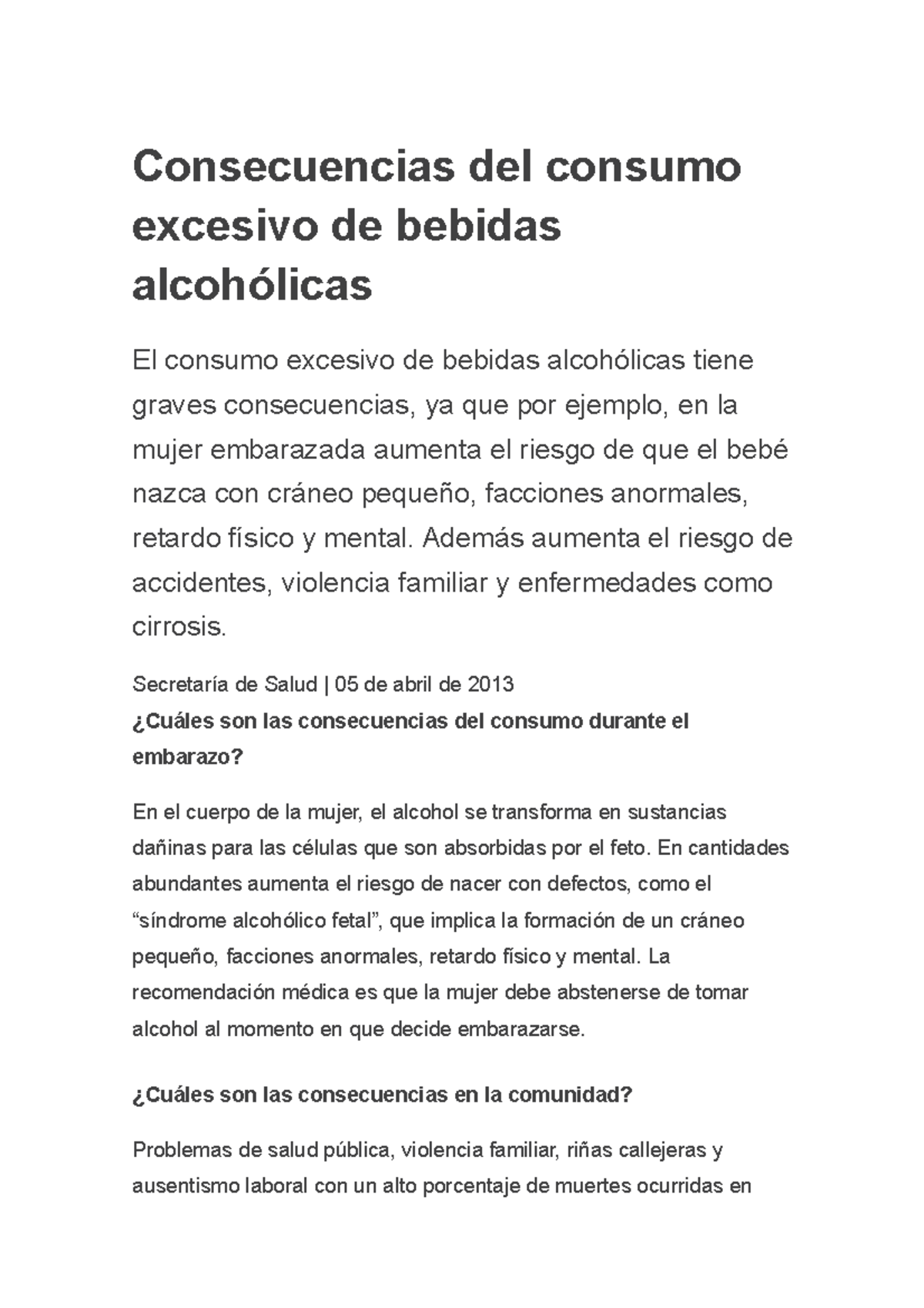 Consecuencias Bebidas Alcohólicas Consecuencias Del Consumo Excesivo