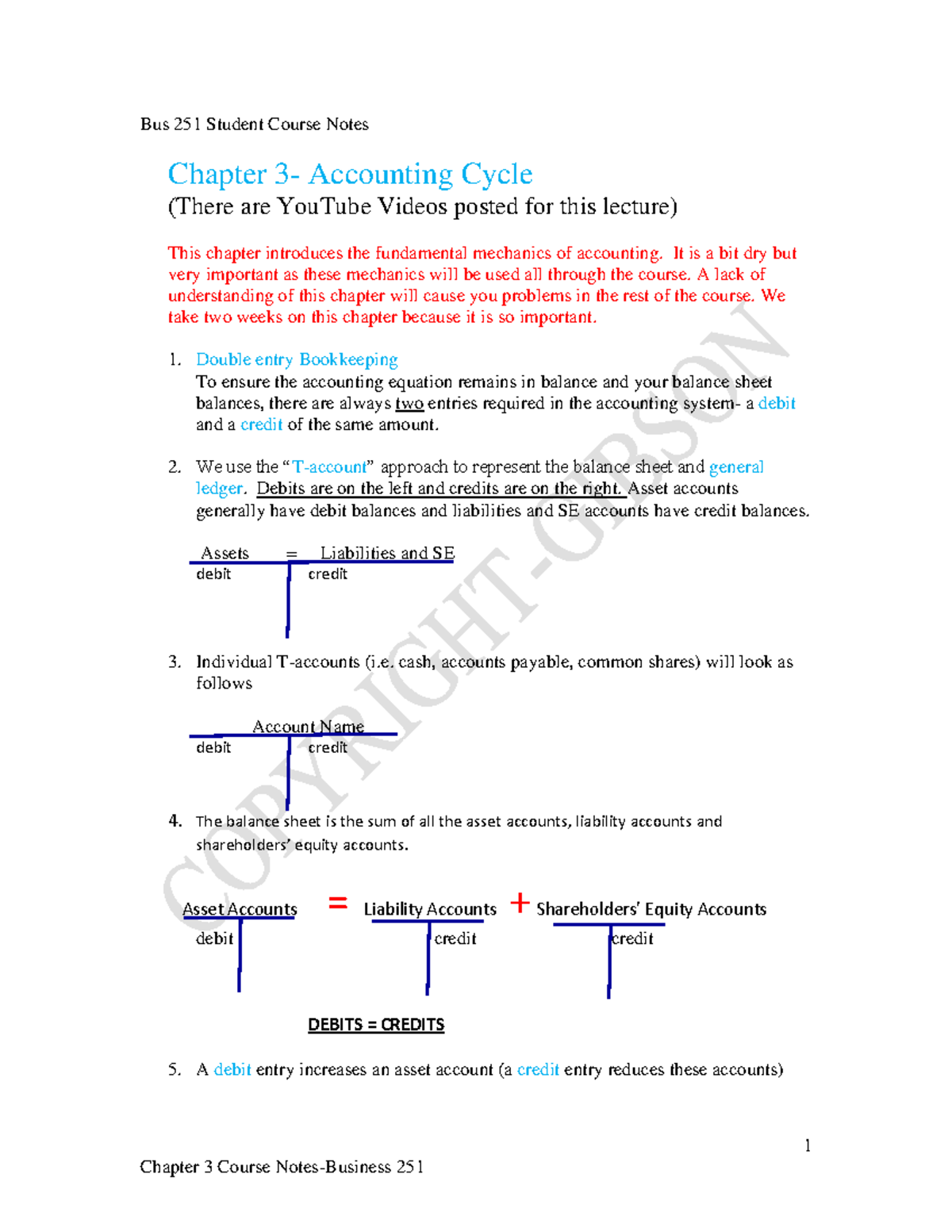 Bus251 Chapter 3 Notes - ;lokijuhgfdcvbnm,. - 1 Bus 251 Student Course ...