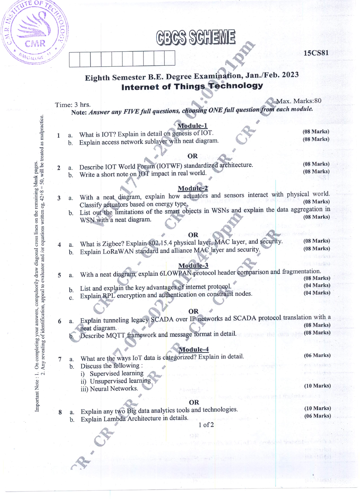 VTU Question Paper Of 15CS81 Internet Of Things Technology Jan Feb 2023   Thumb 1200 1663 