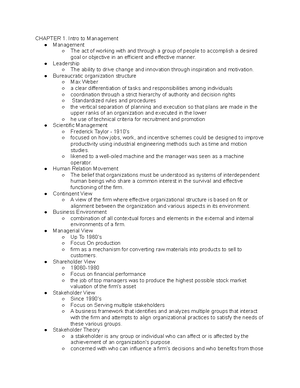 MGMT 310 FULL Notes - Management 310 Final Exam Review MGMT 310 Class ...